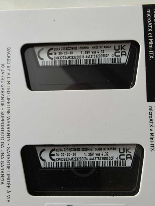 НОВА 32GB (2x16GB)  Corsair Vengeance  60м. гаранция НОВА RAM памет