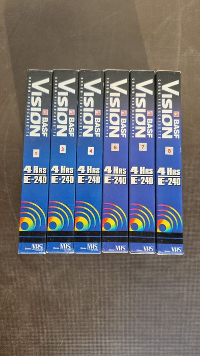 Vând 17 casete video VHS originale Basf colectie filme de 240minut