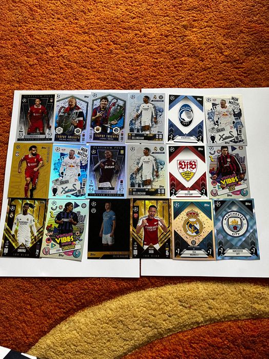 Vând cartonașe match attax 250 lei