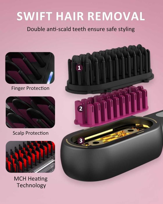 Безжична акумулаторна четка за брада и коса MEKK YX838