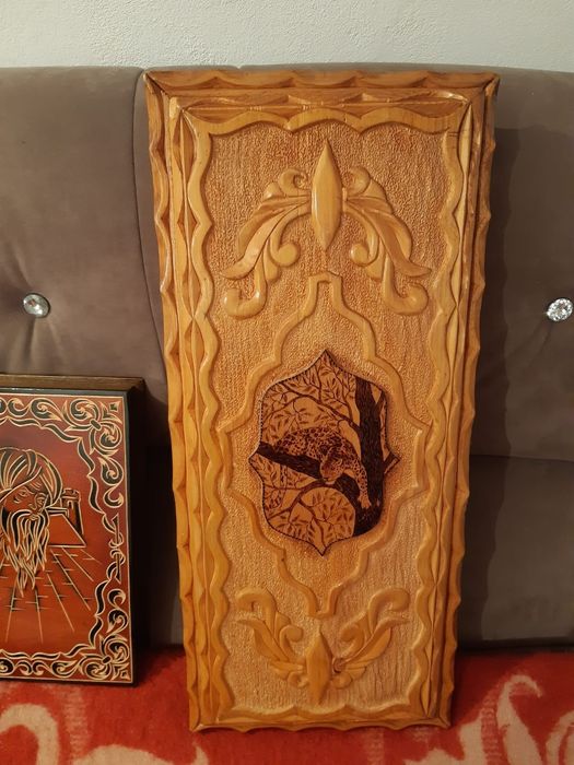 Нарды ручной работы с выжиганием.