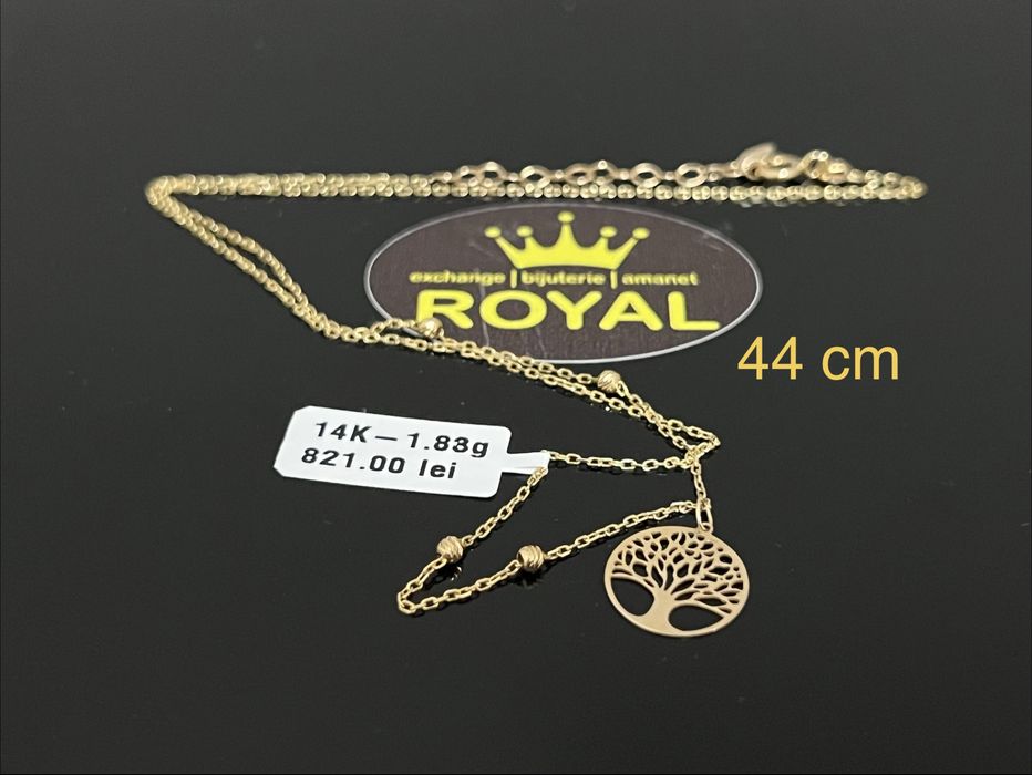 Bijuteria Royal CB : Lant pomul vietii aur 14k 585   1,83 gr