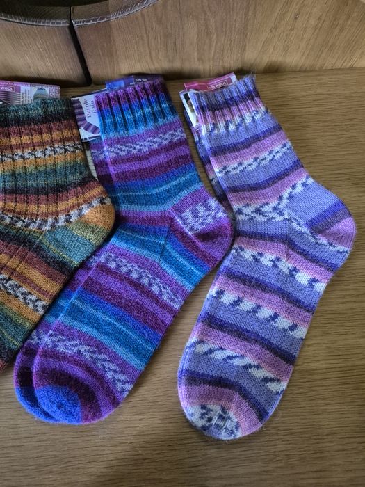 Шерстяные носки ручной вязки 37-38 размер