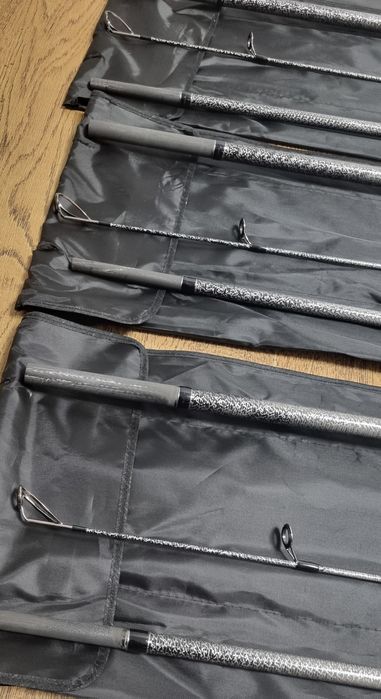 SET 4 Lansete Crap  Diamant Alb 3.90 4.0Lbs + 4 Mulinete Saimino X6000