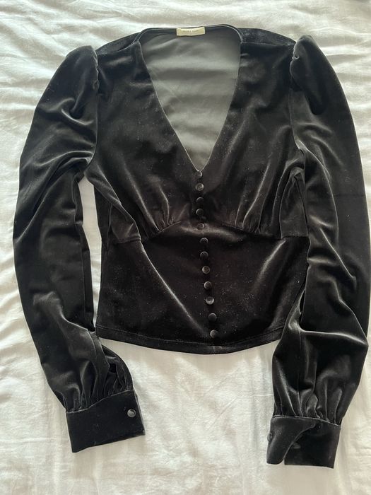 черная кофточка велюровая