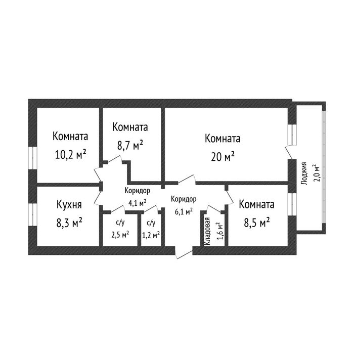 Квартира 4х комнатная