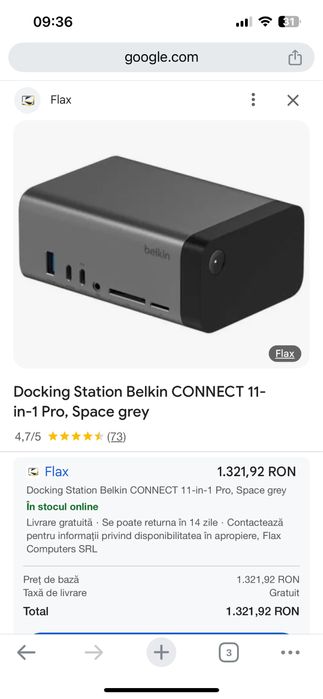 Belkin 11-in-1 Pro GaN Dock USB-C Stație de andocare