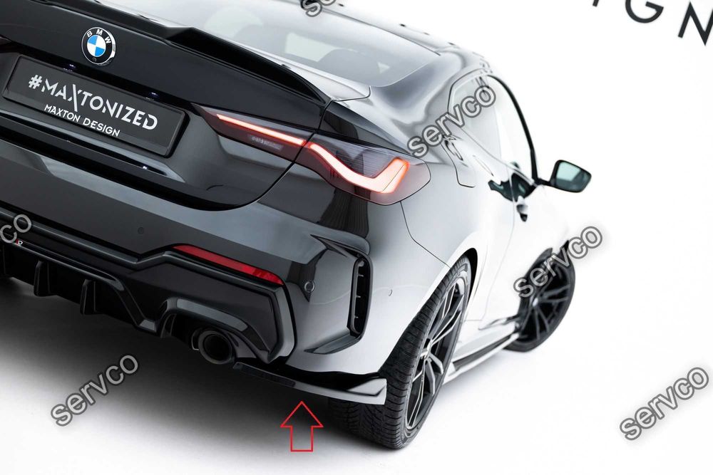 Pachet Set Splitter Exterior Lip Prelungiri Body kit tuning Bmw Seria 4 M-Pack Coupe G22 / G22 Facelift 2020- v8 - Maxton Design