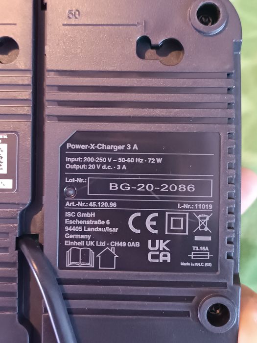 Зарядно Einhell 18V 3A Power X-Change

Чисто ново, неизползвано