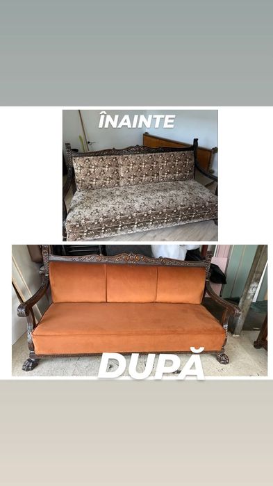 Retapițare canapele, colțare, paturi, scaune etc