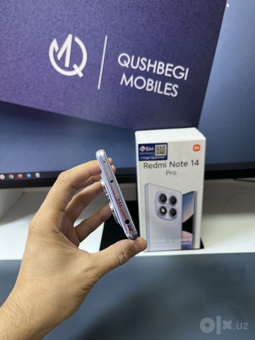 redmi note 14 pro 12/256gb karobka dok bor  zaryadka bor