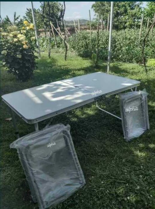 Нови Компект Сгъваема Маса и 4 стола Подсилени, Промоция от Вносител