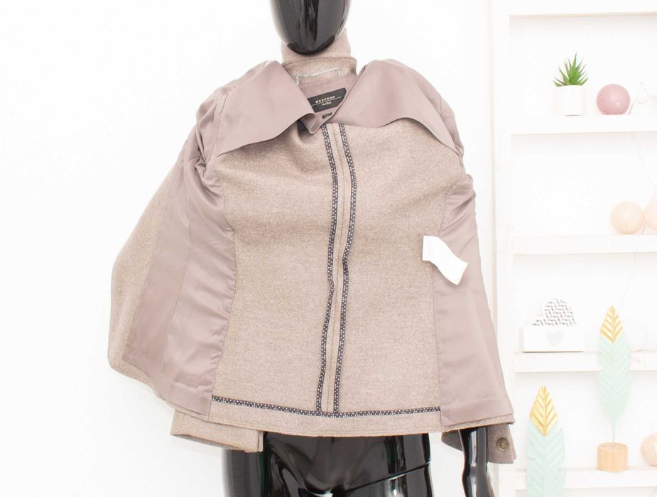 Weekend Max Mara оригинално дамско сако бежово 100% вълна L