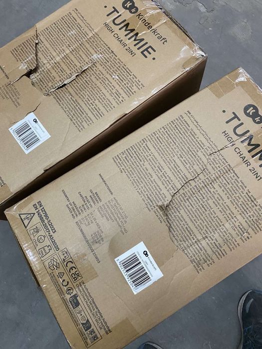 Столче за хранене kinderkraft Tummie сиво нарушена опаковка