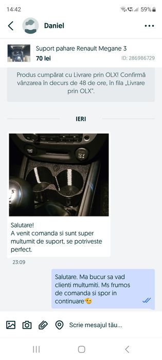 Suport pahare Cup Holder Renault Megane 3