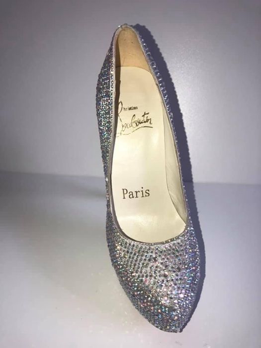 Louboutin daffodile pantofi platforma cristale swaroswki stiletto