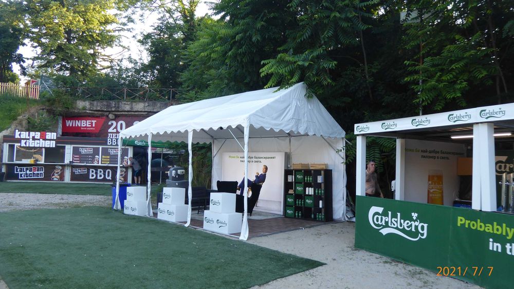 Шатра 4X6 м PROFESSIONAL XXL - 100% водоустойчив PVC 550 гр/м2