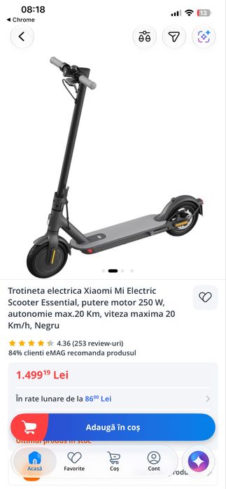 Trotineta Xiaomi, stare bună, puțin folosită