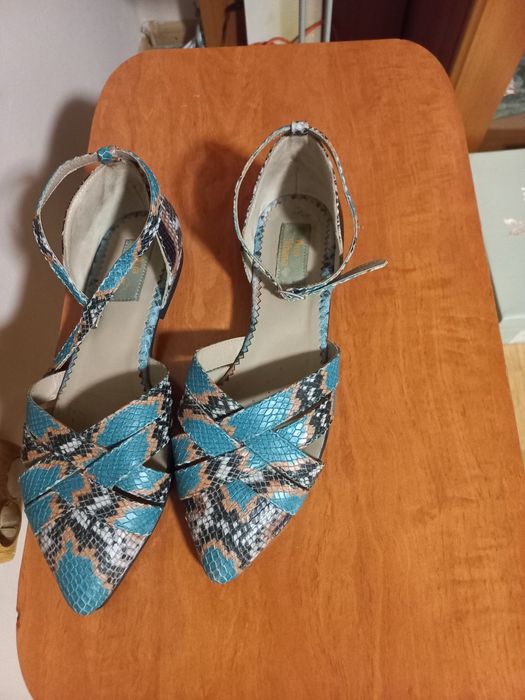 Sandale piele fără toc