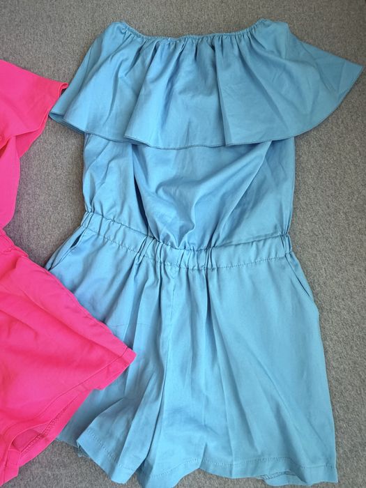 Дамски гащеризон в син и розов цвят