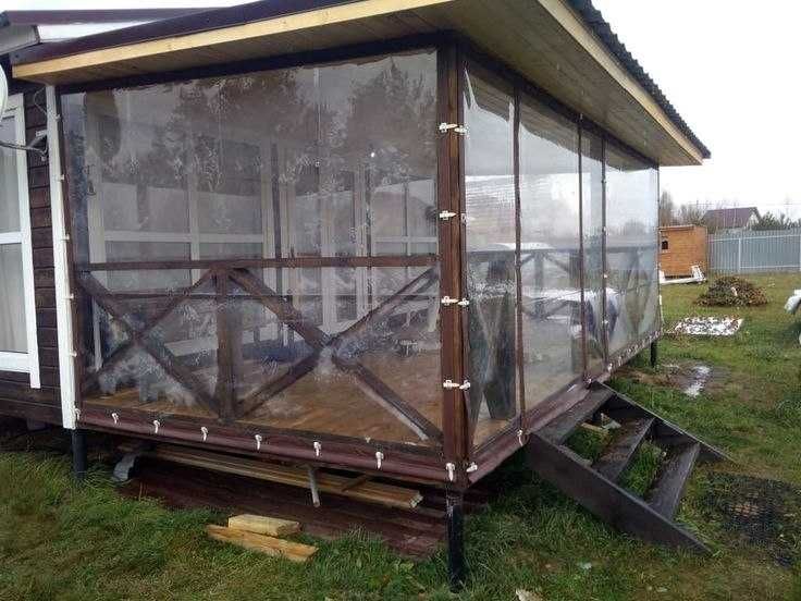 Мягкие окна из прозрачного ПВХ для беседок и террас. Установка ПВХ