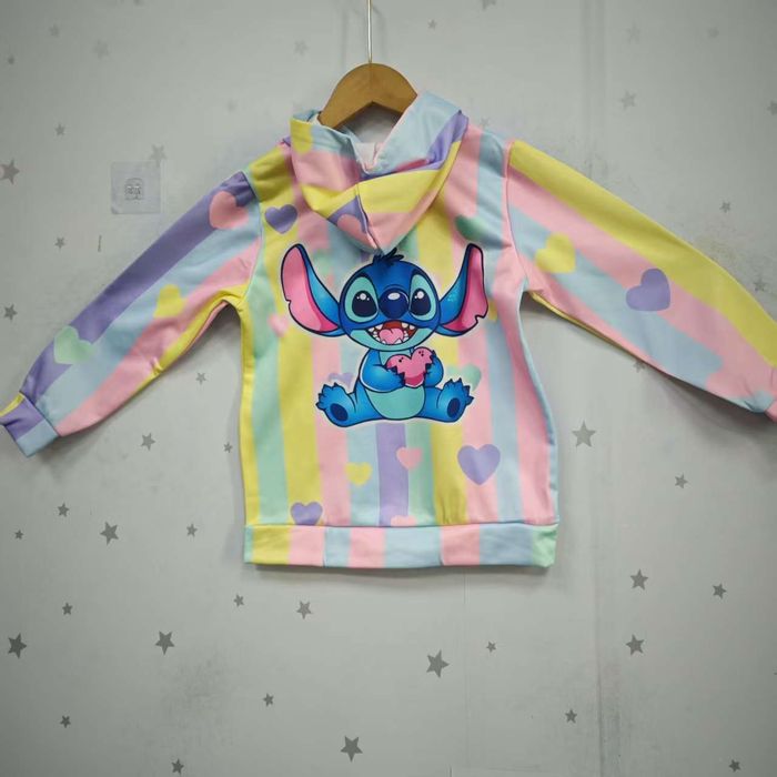 Худи для девочек и мальчиков Стич, размер 110-130