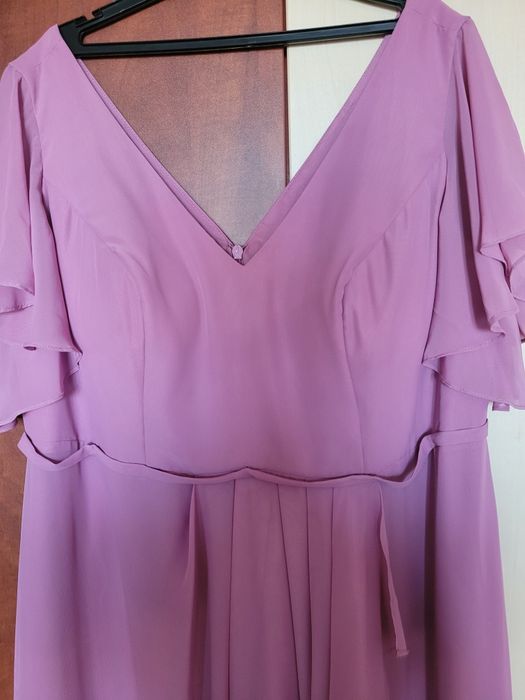 розова рокля 54 размер