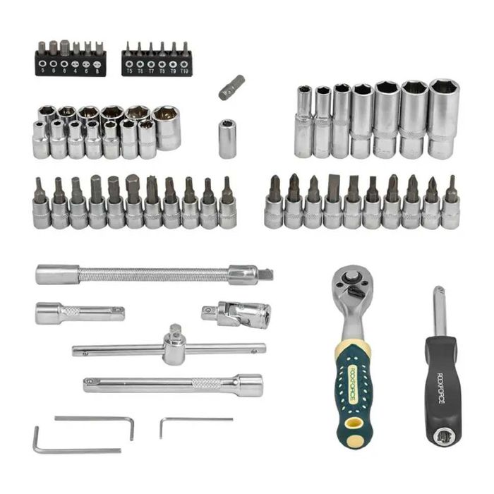 НЕМСКО Гедоре 66 Части 1/4" ROCKFORCE + Подарък ЛЕД ФЕНЕР