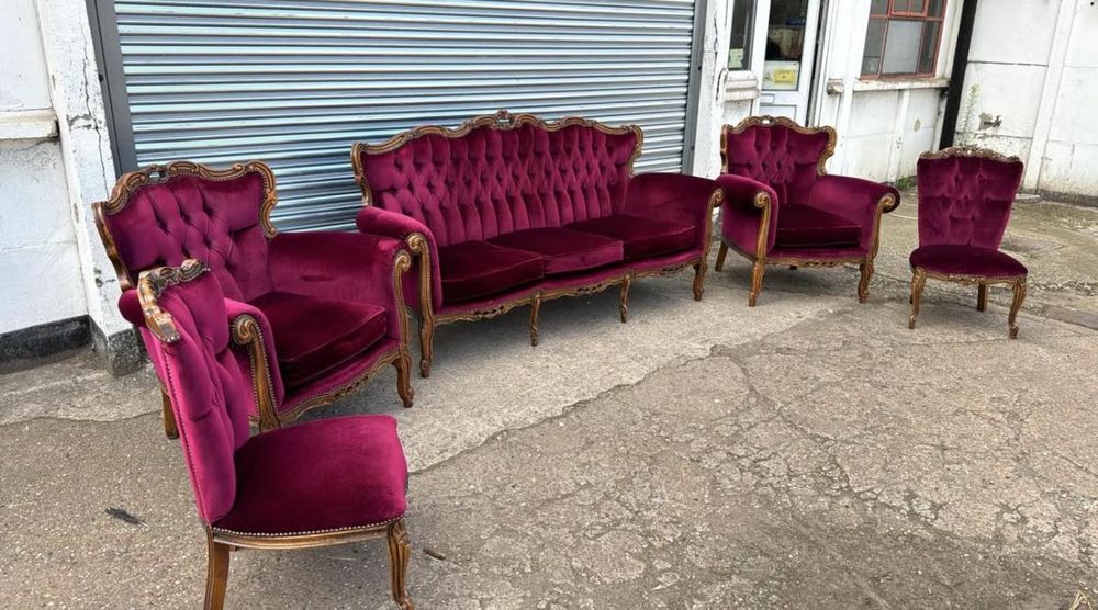 Прекрасна Холна Гарнитура 5 части Рококо Бароков Стил