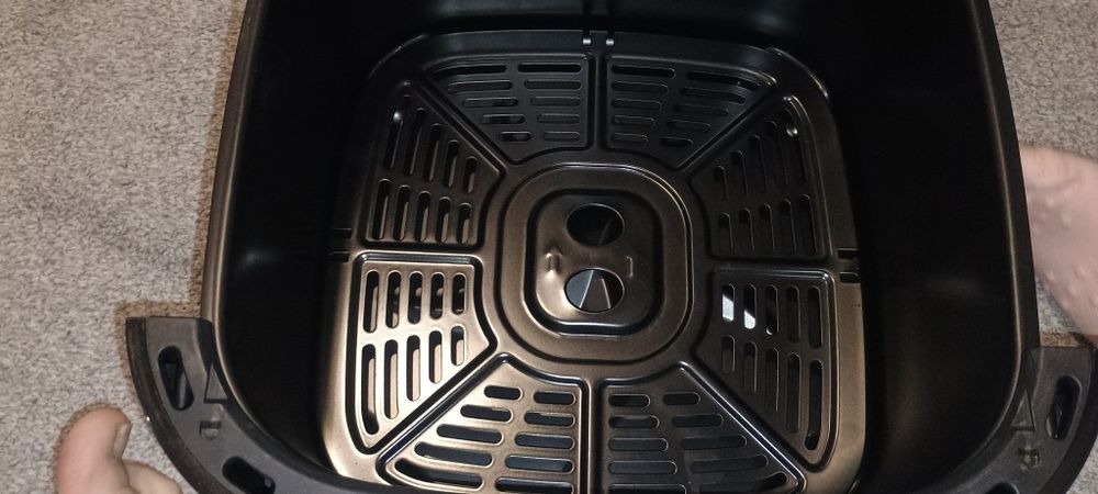 Friteuza cu aer cald, fara ulei, iHunt Bro Air Fryer Ultra, Capacitate 9 litri Sertar cu geam transparent  Ecran digital  12 functii de gatire