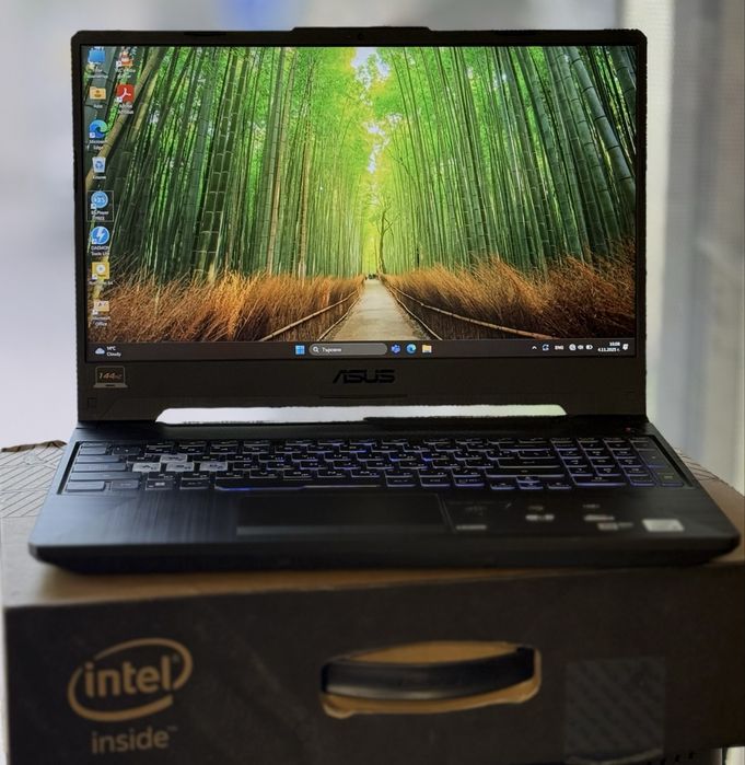 Гейминг лаптоп ASUS Tuf F15 i5-10300H, 8GB RAM, 512GB SSD, GTX1650, 144Hz