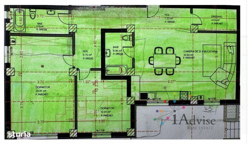 Exclusiv! Apartament 3 Camere, 100 mp