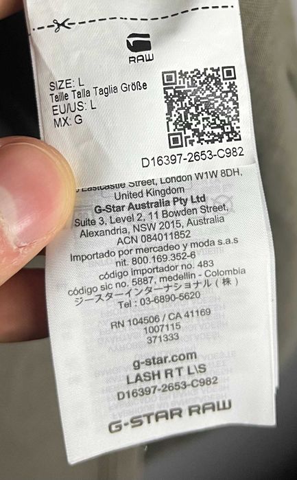 G-Star Raw Lash Long Sleeve T-Shirt Мъжка Блуза