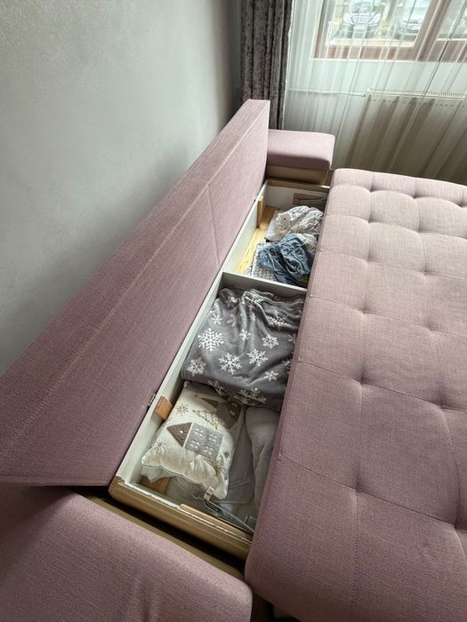 Canapea Extensibila cu Tabuteti depozitare