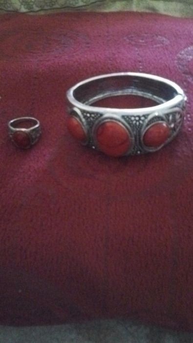 Браслет и кольцо мельхиоровое