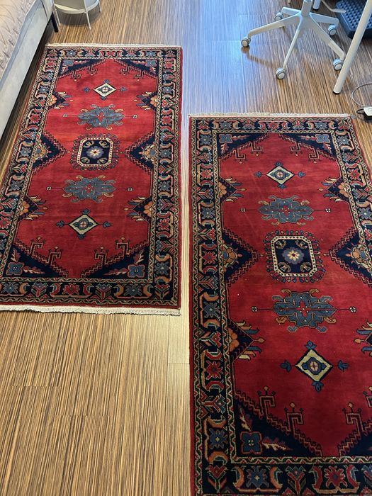 Covor lana tesuta manual noi 2 buc 90x180 cm