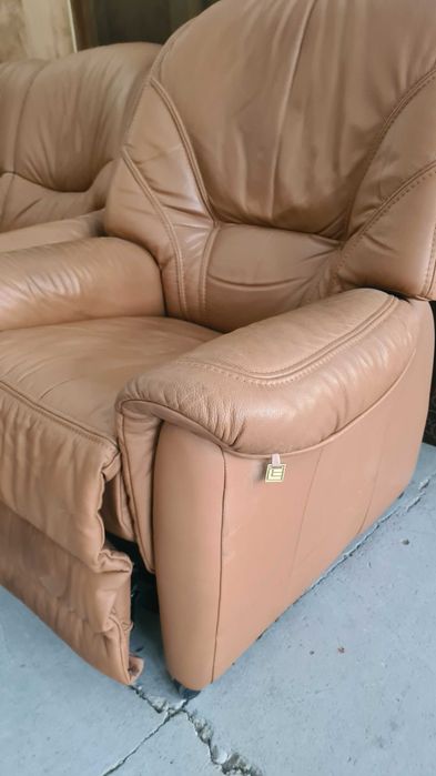 кожен диван 3+1 внос от Европа