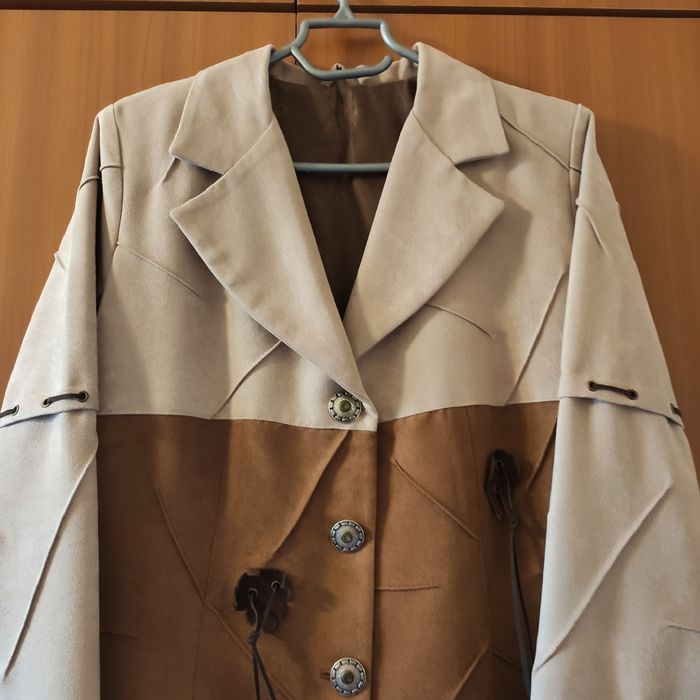 Плащ замшевый женский