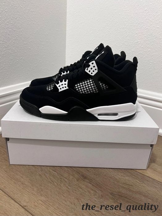 Jordan 4 White Thunder 42,43 Negru, Noi in Cutie, Livrare Rapida