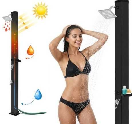 Стоящ соларен душ 40Л за лятна баня, градина, басейн, къмпинг и плаж