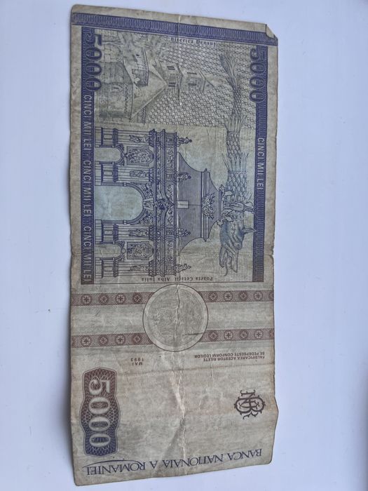 Bancnotă 5000 de lei Avram Iancu-Mai 1993