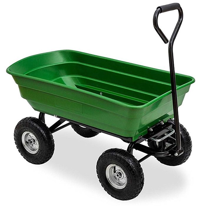 Cărucior de grădină, roabă cu funcție de basculare până la 250 kg