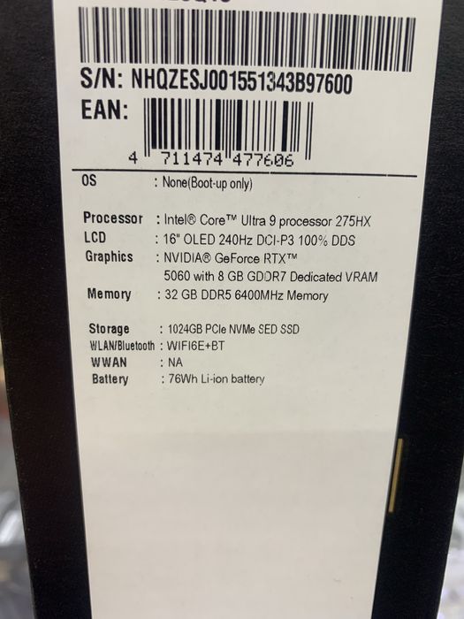 Новый Acer Predator Helios Neo 16S AI