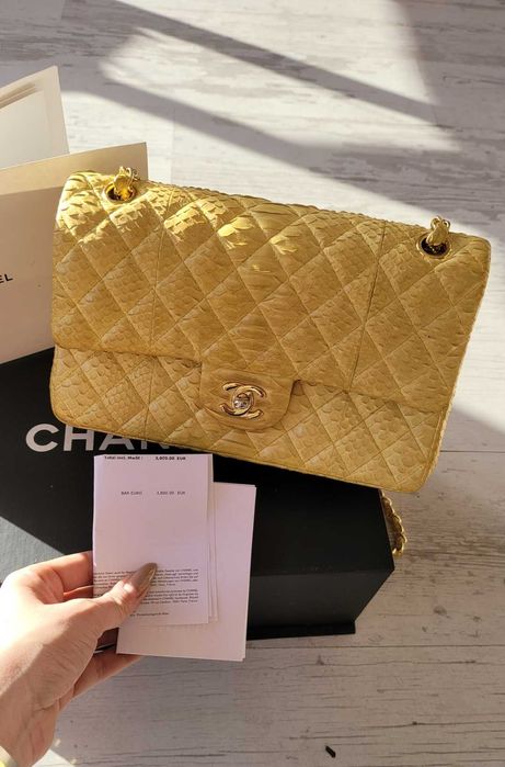 Salee!!! Оргинална чанта на Сhanel от питон