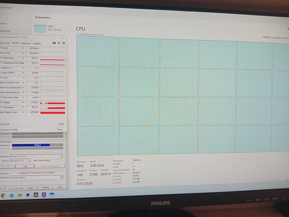 Kit Workstation i9-7920X(12c/24t)+ASUS X299-A+1TB NVMe+AK620+WIN11 PRO