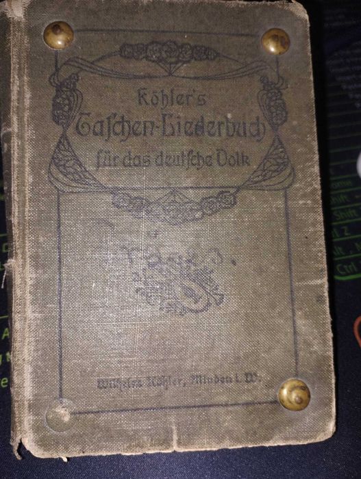 Köhlers Pocket Songbook used, 1912, немска