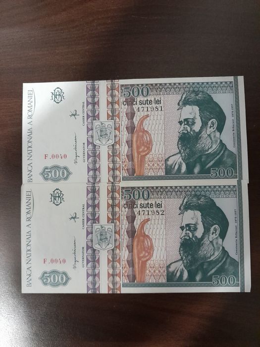 Bacnote 500 de lei,Constantin Brâncuși.