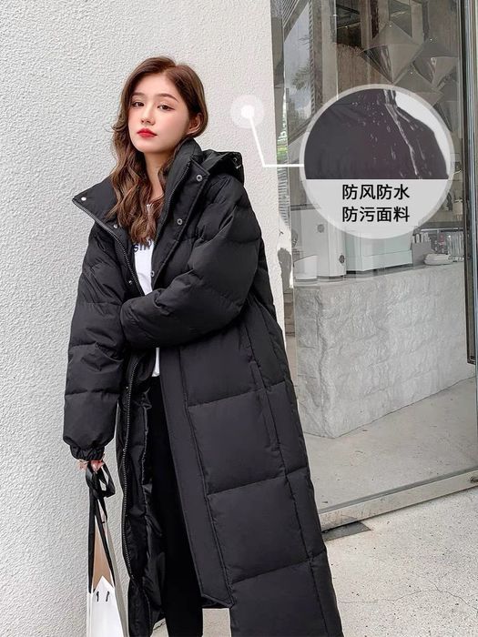 Женская куртка пуховик длинный ращмер М 46-50 зимний тёплый