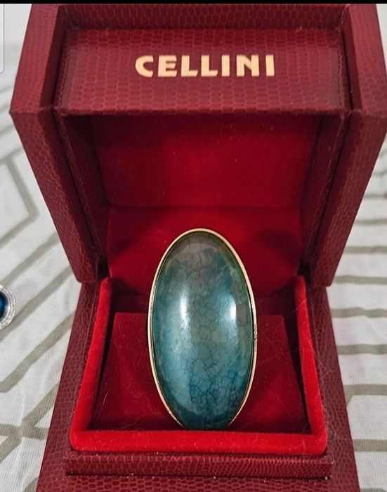 Inel damă nou superb cu piatra naturala agata verde