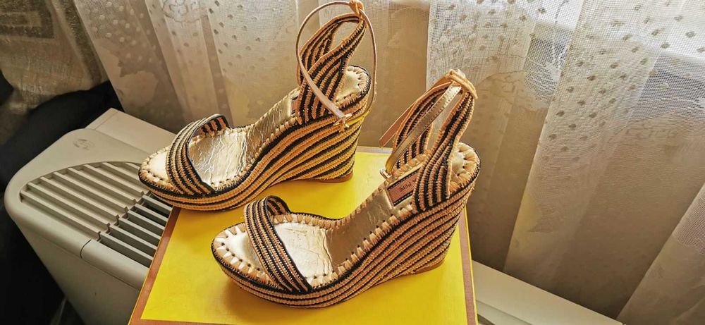 Маркови дамски сандали / еспадрили от рафия PATRIZIA PEPE - 39 номер